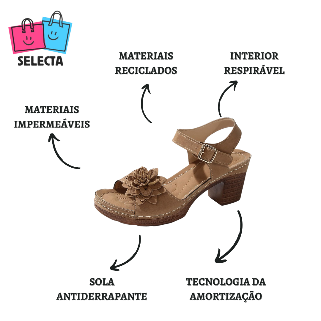 Amelia™ | Sandálias florais para mulher