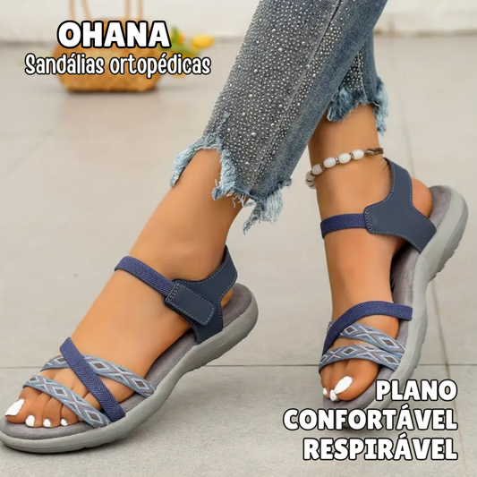 Ohana| Sandálias Ortopédicas Planas e Respiráveis